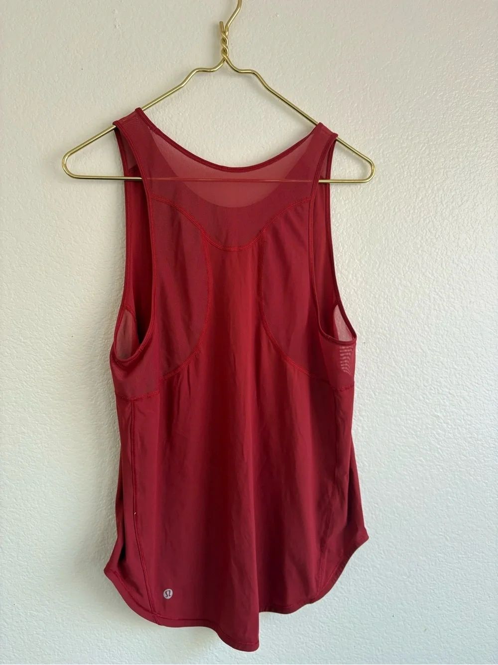 lululemon athletica Deep Red Mesh-Trim Tank Top